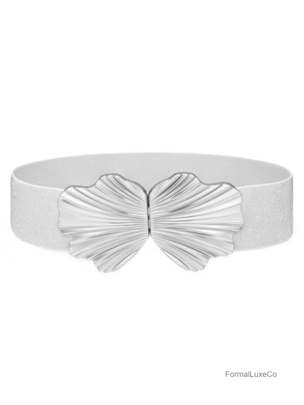 Wide Elastic Waist Belt for Dresses with Gold Buckle Women Fashion Accessory